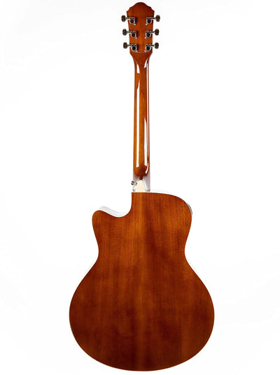 Oscar Schmidt OA10CE Mini Auditorium Acoustic-Electric Guitar - Spalted Maple w/ Cable