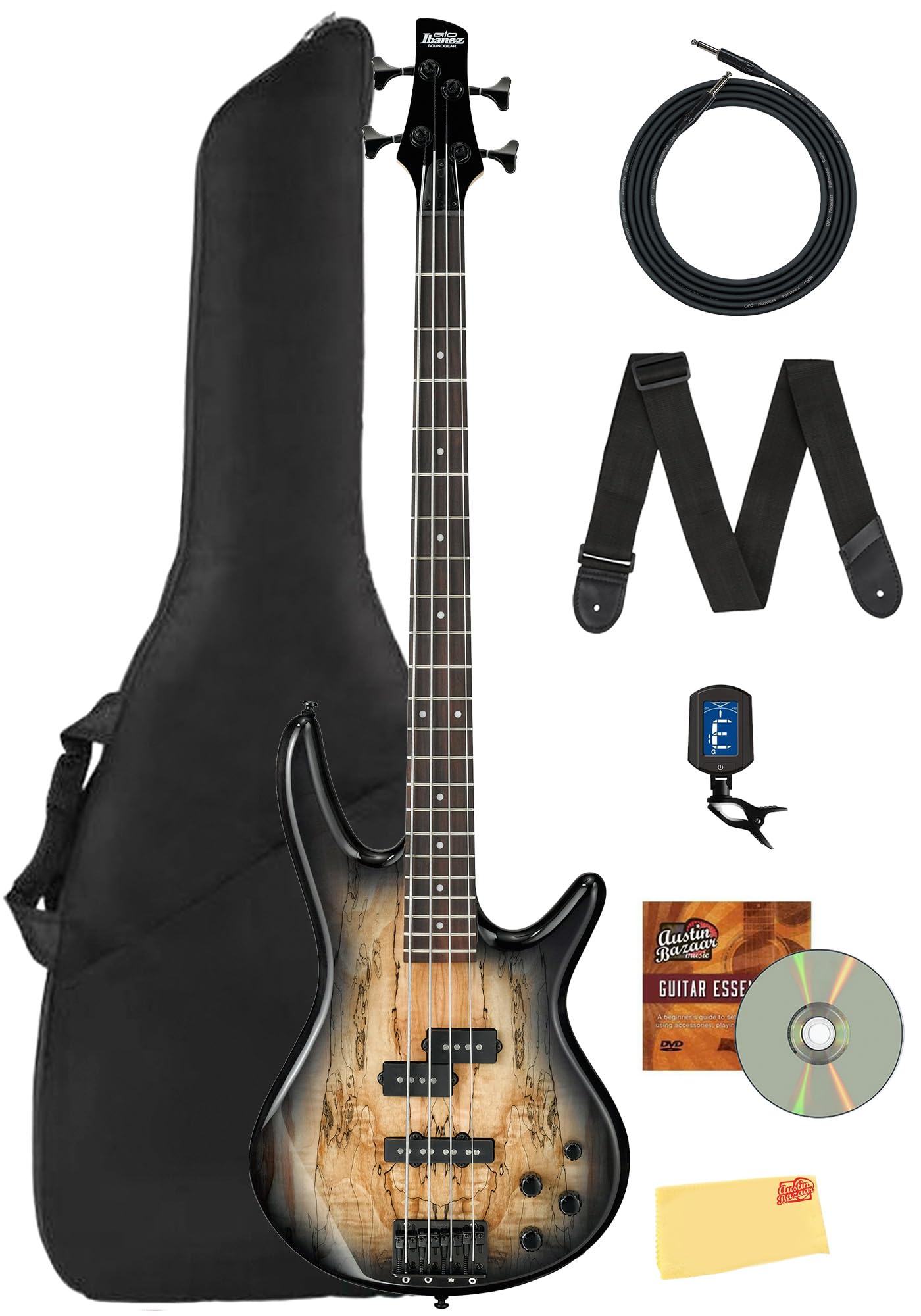 Ibanez GSR200SM SR Gio Bass Guitar - Natural Grey Burst w/ Gig Bag