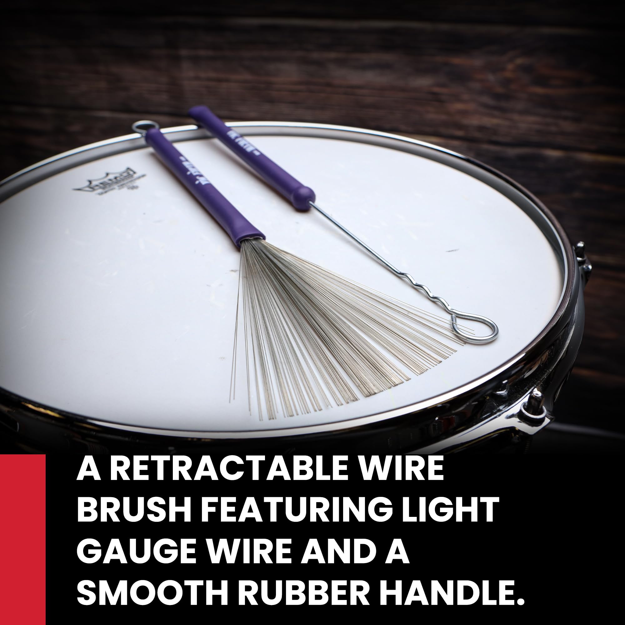 Vic Firth HB Heritage Brush - Rubber Handle