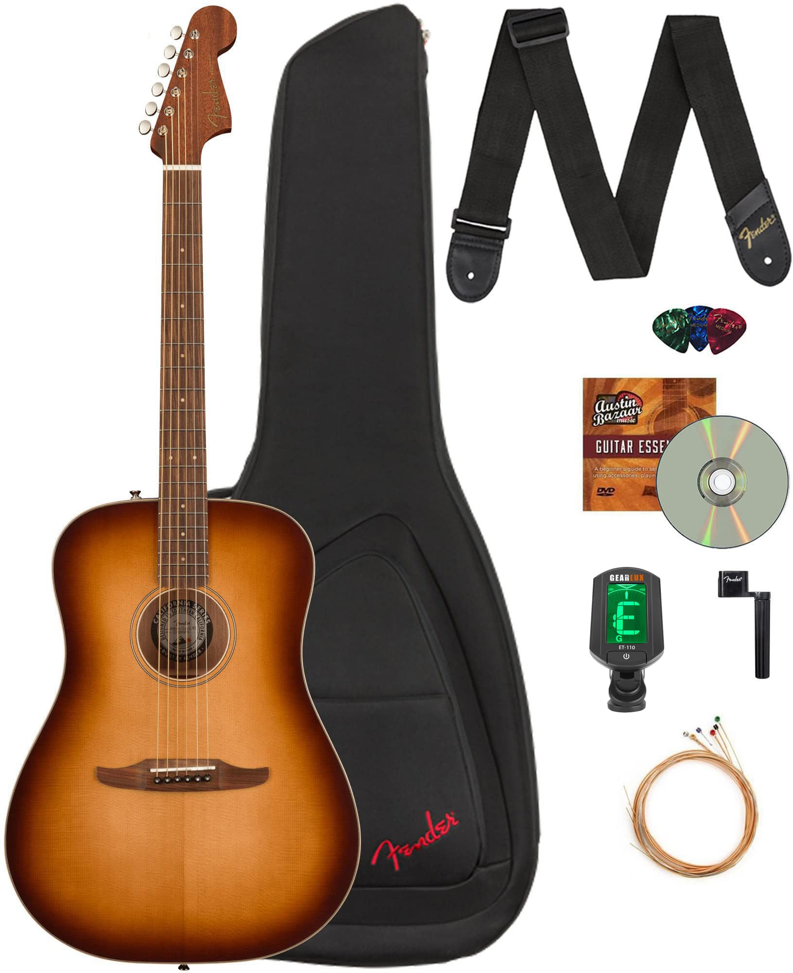 Fender Redondo Classic Acoustic-Electric Guitar - Aged Cognac Burst w/ Gig Bag
