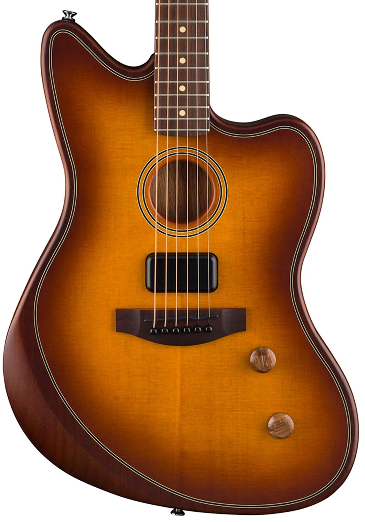 Fender Acoustasonic Standard Jazzmaster - Honey Burst w/ Cleaning Kit