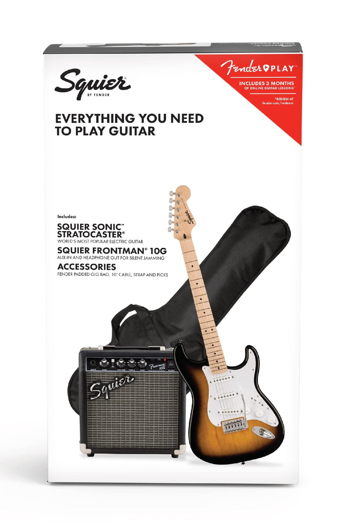 Fender Squier Sonic Stratocaster Pack - 2-Color Sunburst