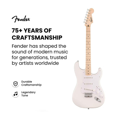 Fender Squier Sonic Stratocaster HT - Arctic White w/ Frontman 10G Amplifier