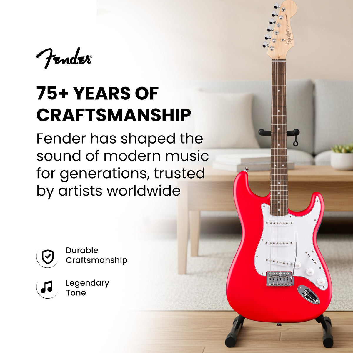 Fender Squier Stratocaster - Torino Red w/ Amplifier