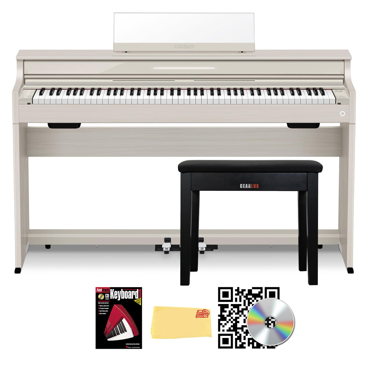 Casio AP-S450 Celviano 88-Key Digital Piano - Gray Beige w/ Adjustable Stand