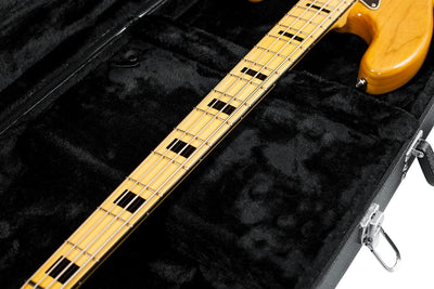 Gator GWE-BASS Wood Case for Bass Guitars w/ Instrument Cable