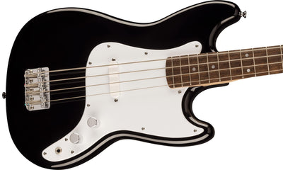 Fender Squier Sonic Bronco Bass Guitar - Black w/ Mustang Micro