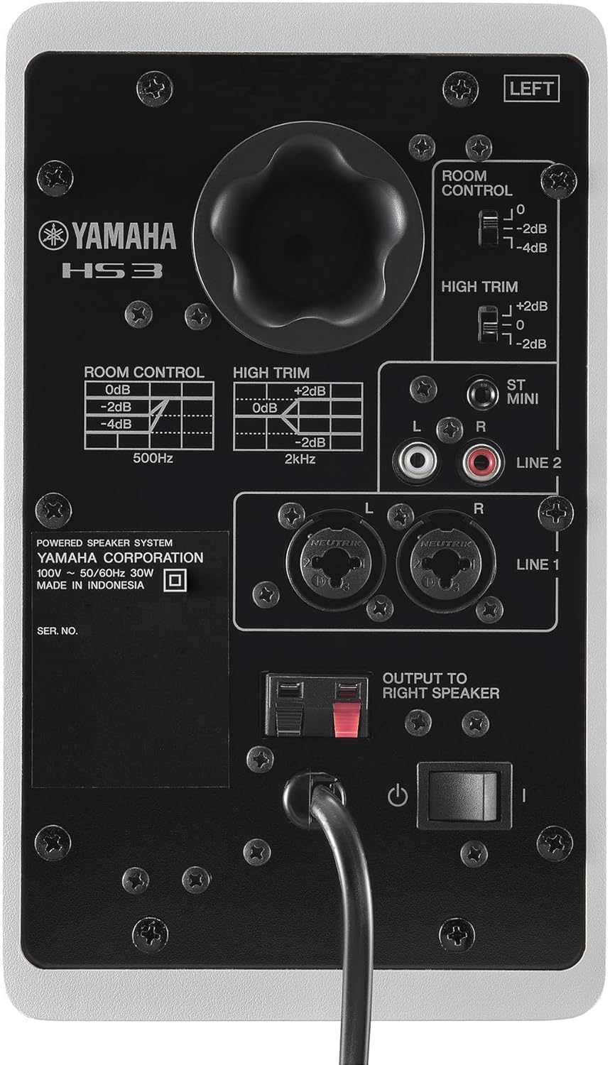 Yamaha HS3 3-Inch Powered Studio Monitor Speaker - White Pair