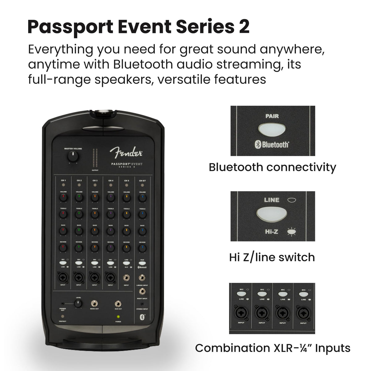 Fender Passport Event S2 Portable PA System w/ Microphone