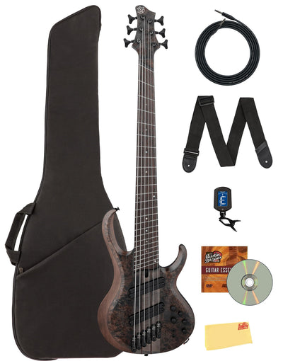 Ibanez BTB806MS 6-String Electric Bass - Transparent Gray Flat w/ Gig Bag
