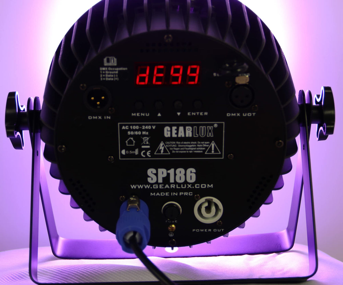 Gearlux SP186 18-LED 14-Watt RGBWA+UV Six-in-One LED PAR Stage Light