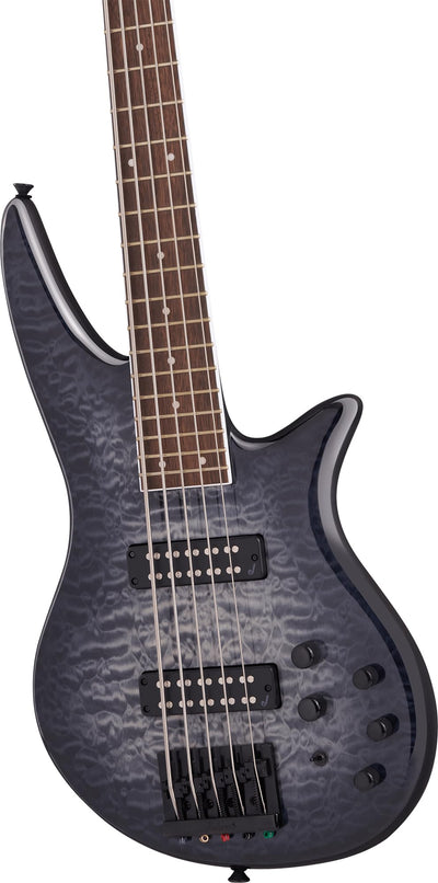 Jackson X Series SBXQ V 5-String Spectra Bass - Transparent Black Burst