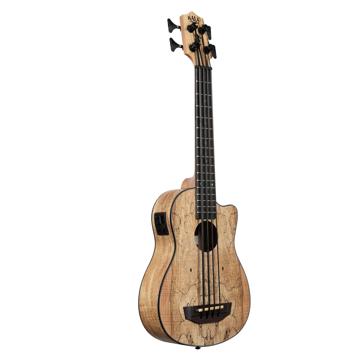 Kala UBASS-SP-MAPL-FS Spalted Maple Fretted Acoustic-Electric U-Bass