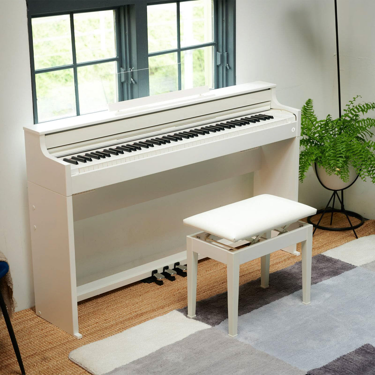 Casio AP-S450 Celviano 88-Key Digital Piano - White w/ Furniture Bench