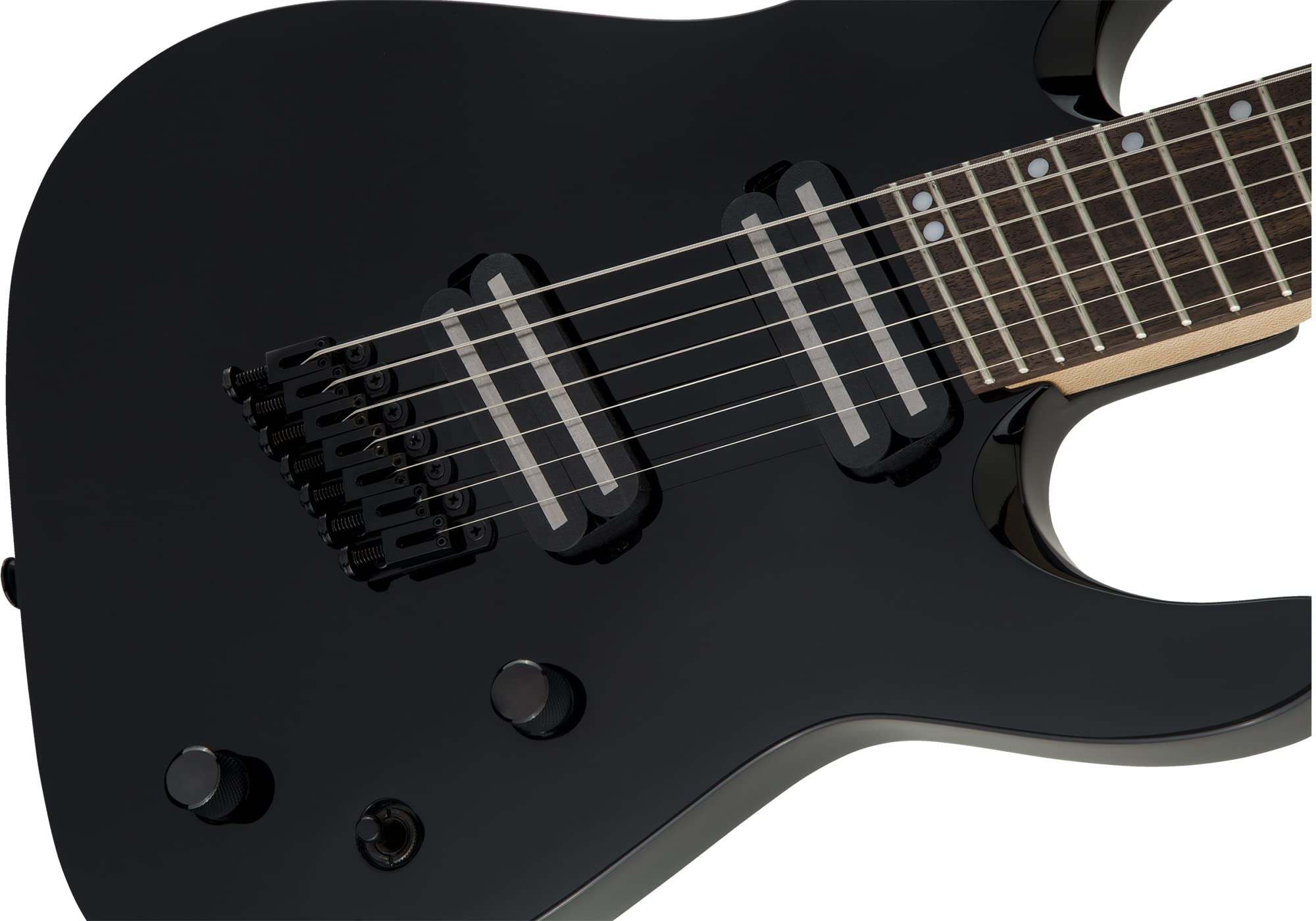 Jackson X Series Dinky Arch Top DKAF7 MS Electric Guitar - Gloss Black w/ Instrument Cable