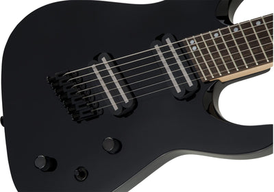 Jackson X Series Dinky Arch Top DKAF7 MS Electric Guitar - Gloss Black w/ Instrument Cable