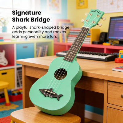 Kala MK-SS-GRN Makala Shark Soprano Ukulele - Surf Green