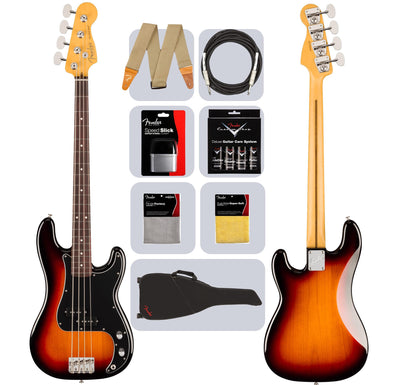 Fender American Professional Classic Precision Bass - 3-Color Sunburst w/ Cleaning Kit