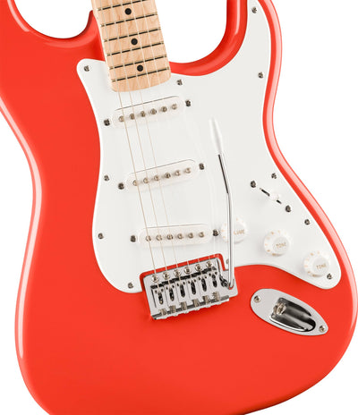 Fender Squier Sonic Stratocaster - Fiesta Red w/ Mustang Micro