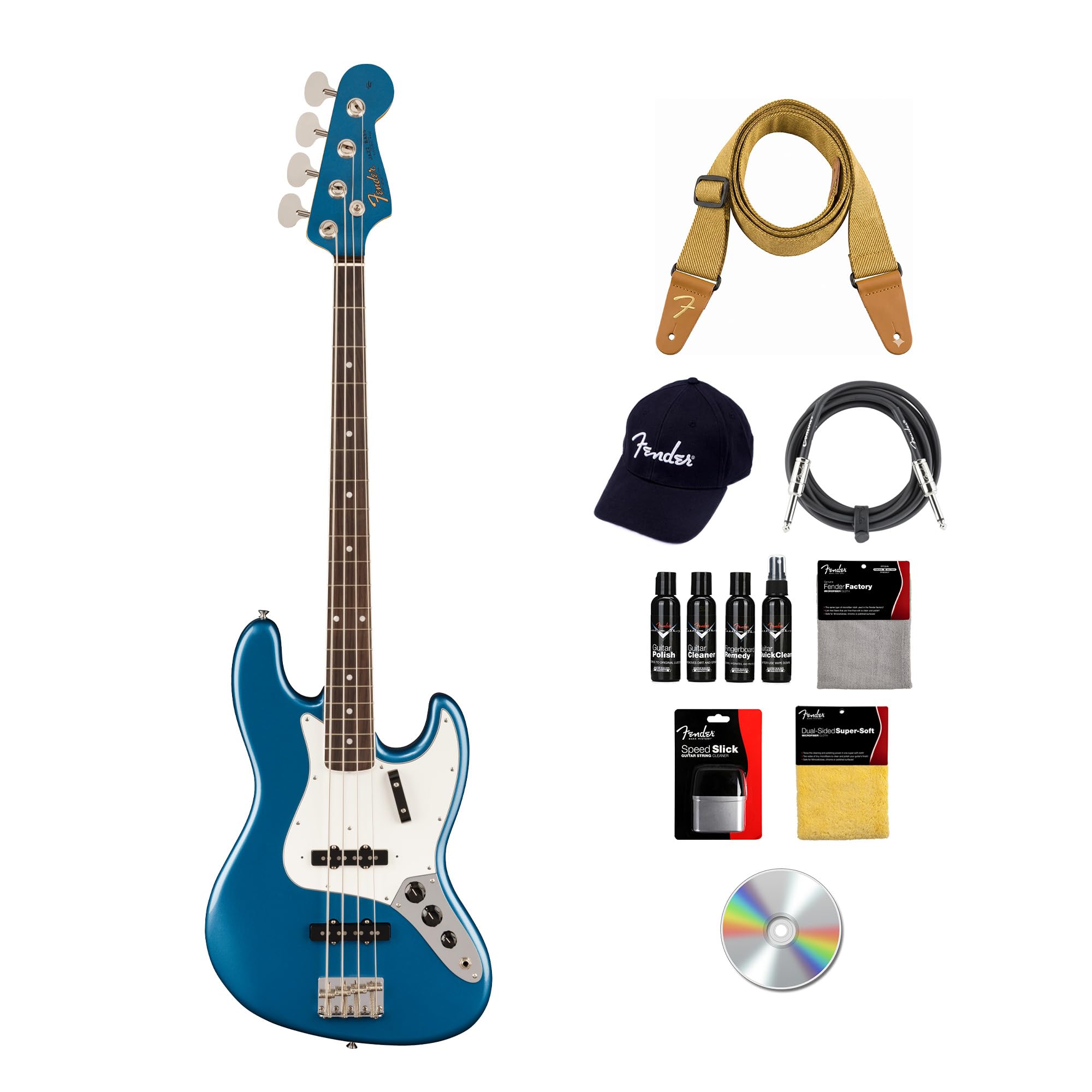 Fender American Vintage II 1966 Jazz Bass - Lake Placid Blue Antigua w/ Hat