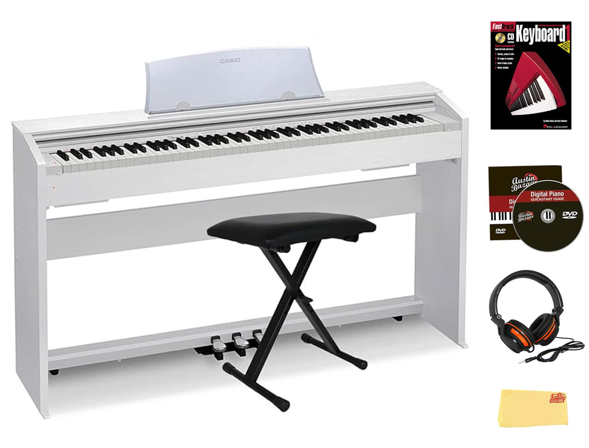 Casio PX-770 Privia Digital Piano - White w/ Adjustable Bench