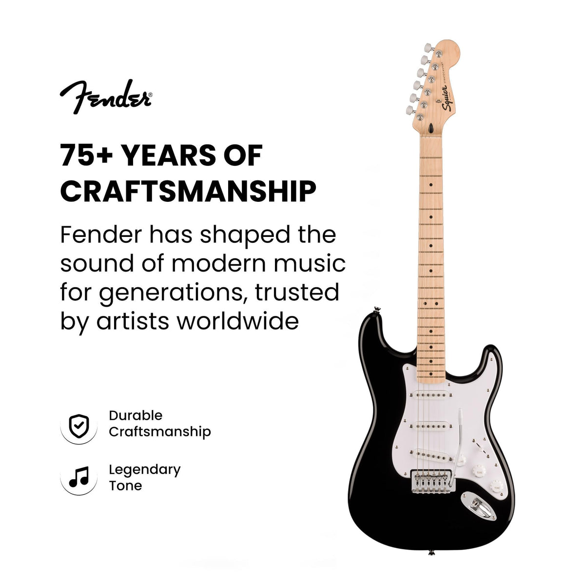 Fender Squier Sonic Strat Pack - Black w/ Frontman 10G Amplifier