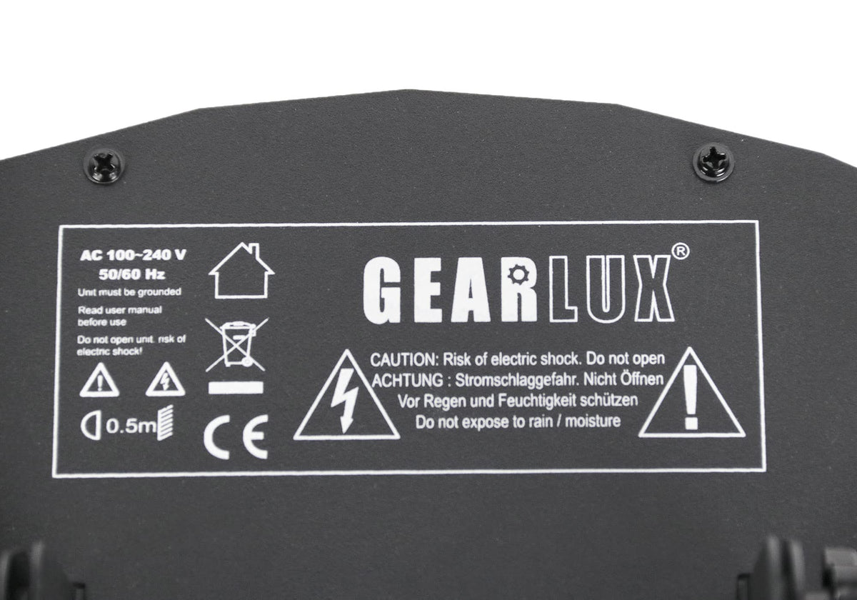 Gearlux 4-in-1 LED Strobe/UV Derby Light 3-Watt 9pcs LEDs and 6pcs UV+White LEDs