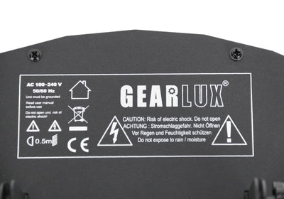 Gearlux 4-in-1 LED Strobe/UV Derby Light 3-Watt 9pcs LEDs and 6pcs UV+White LEDs