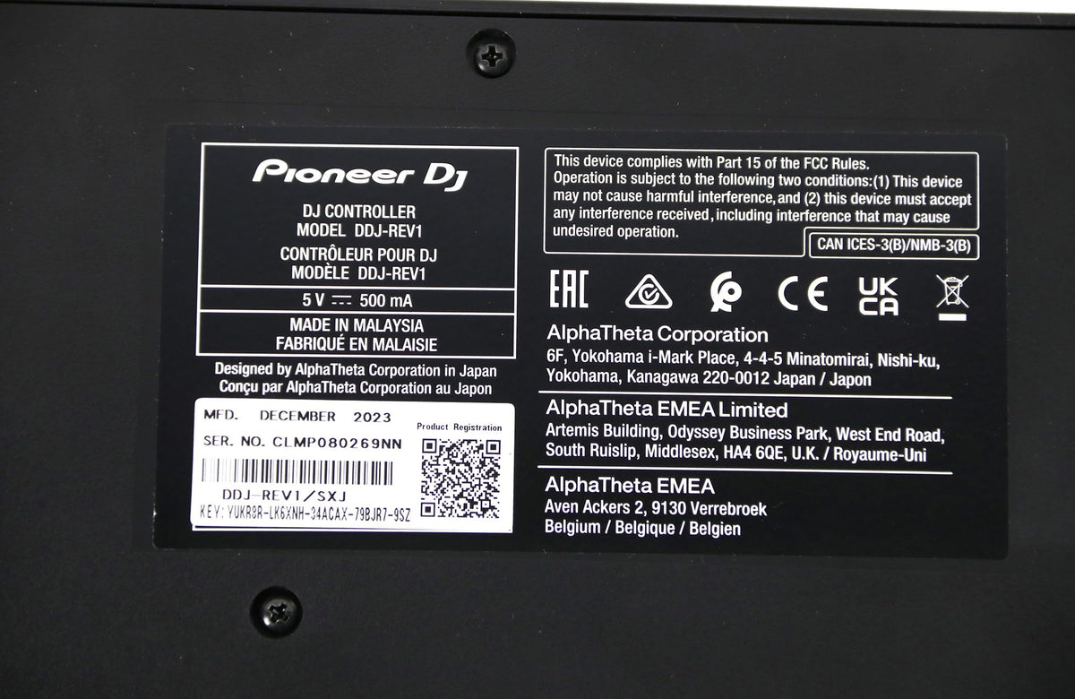 Pioneer DDJ-REV1 Serato DJ Controller - Black