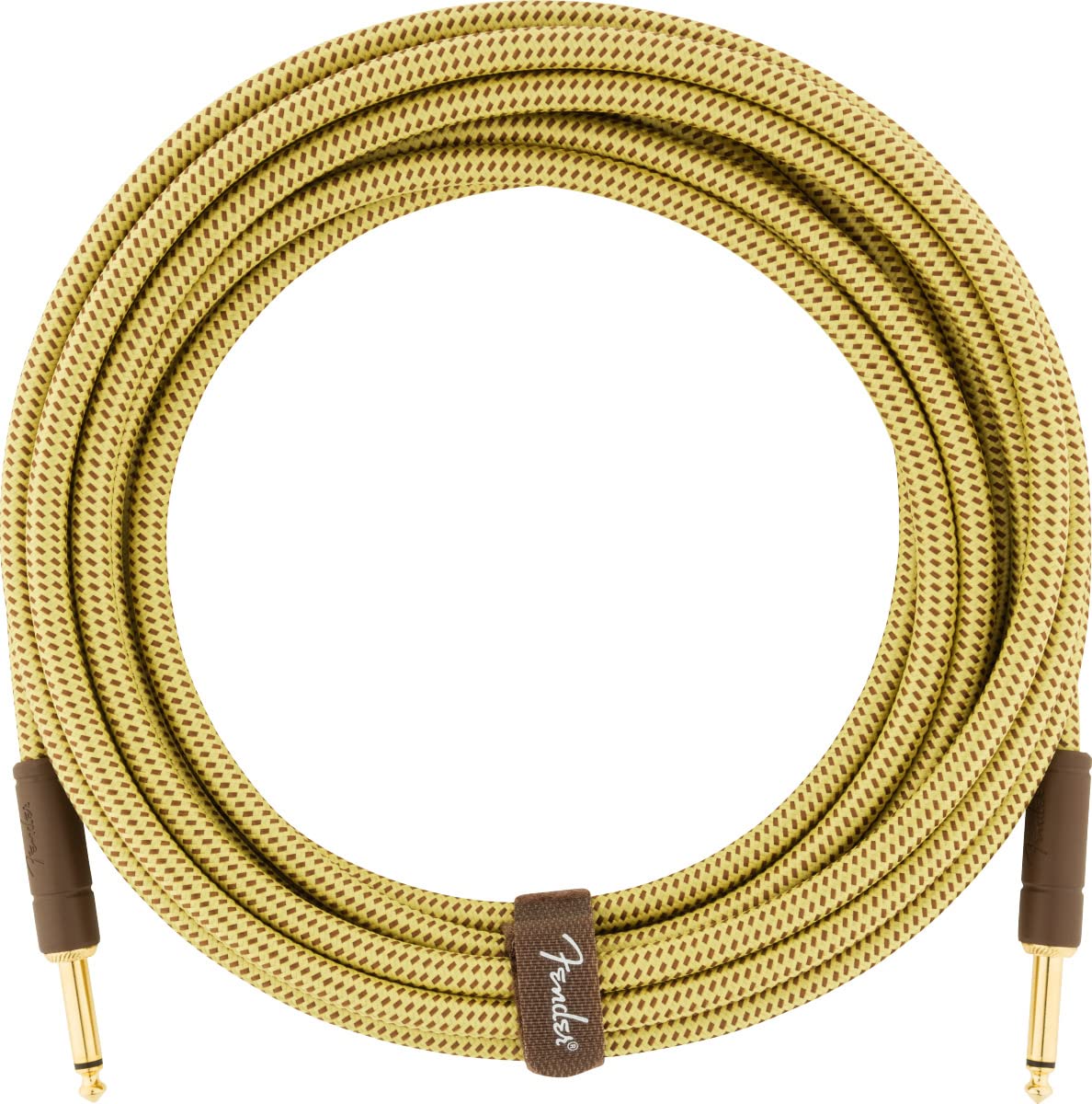 Fender 18.6-Foot Deluxe Instrument Cable, Straight-Straight, Tweed - 1 Pack
