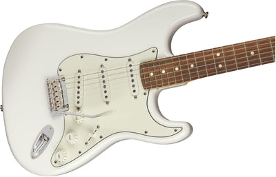 Fender Player Stratocaster, Pau Ferro - Polar White w/ Tweed Hard Case