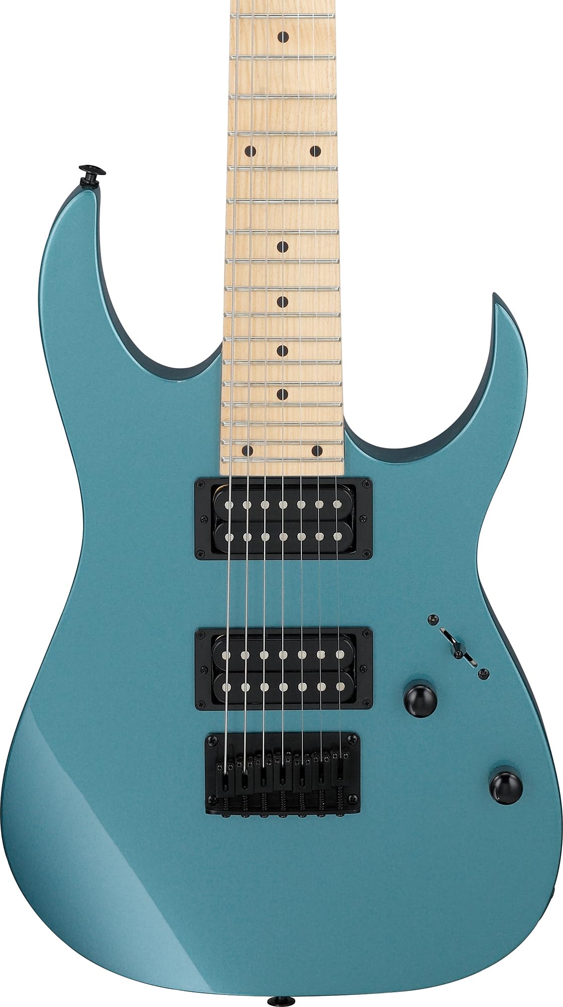 Ibanez GRG7221M RG Gio 7-String Electrc Guitar - Metallic Light Blue w/ Amplifier