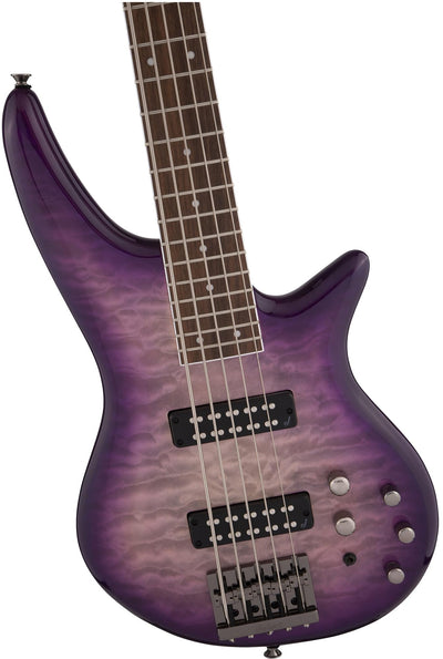 Jackson Spectra Bass JS3QV Bass Guitar - Purple Phaze w/ Instrument Cable