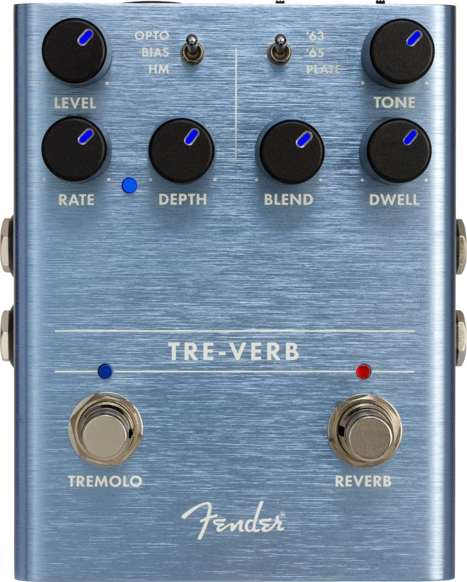 Fender Tre-Verb Digital Reverb-Tremolo Pedal w/ Instrument Cable