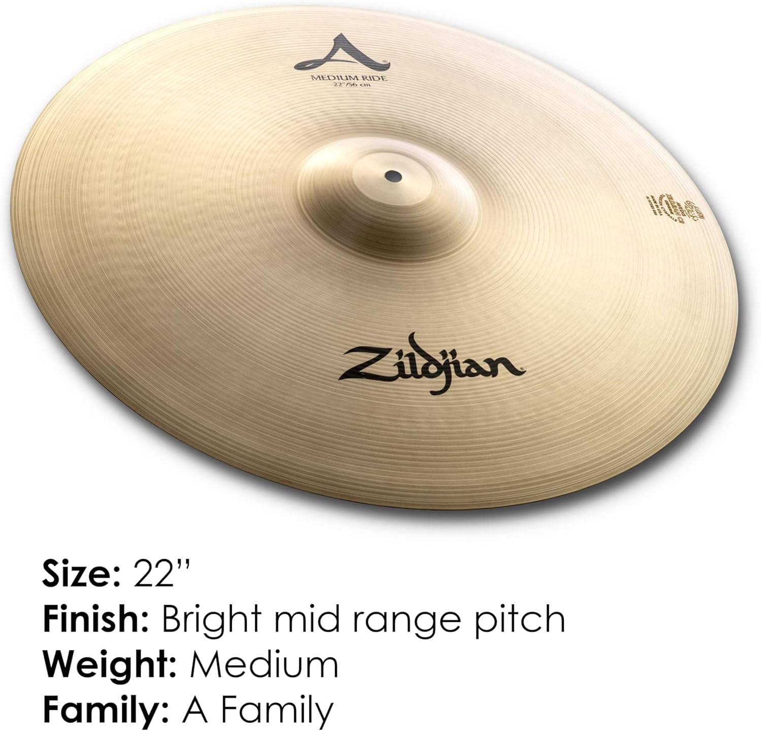 Zildjian A0036 22" A Medium Ride Cymbal