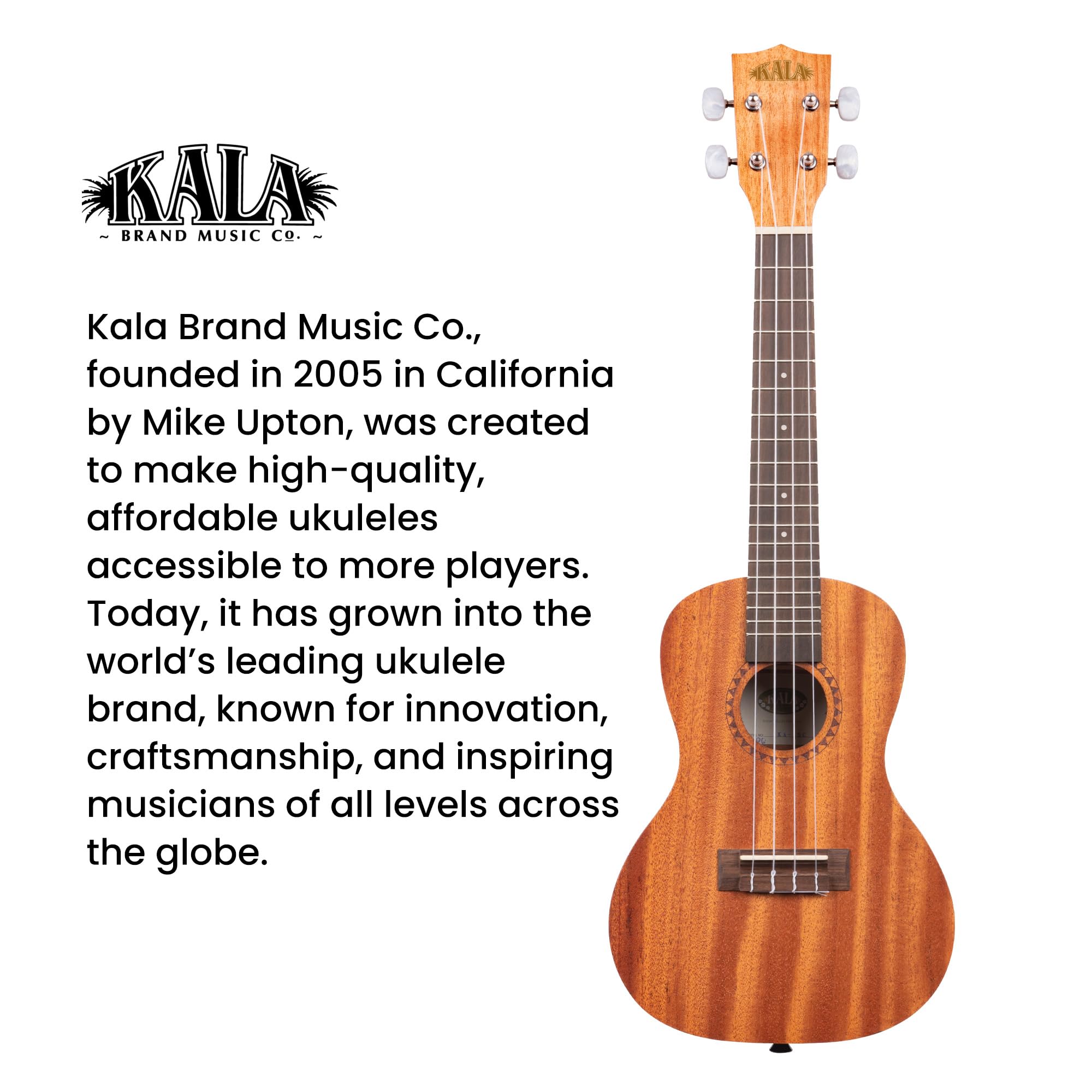 Kala KA-15C Satin Mahogany Concert Ukulele w/ Gig Bag