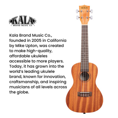Kala KA-15C Satin Mahogany Concert Ukulele w/ Gig Bag