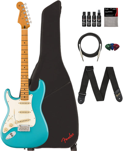 Fender Player II Stratocaster, Left Handed - Aquatone Blue w/ Cleaning Kit