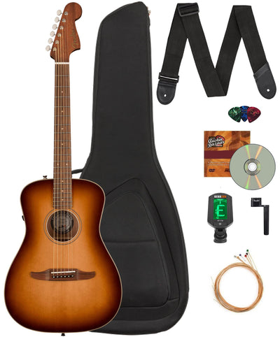 Fender Malibu Classic Acoustic-Electric Guitar - Aged Cognac Burst w/ Gig Bag