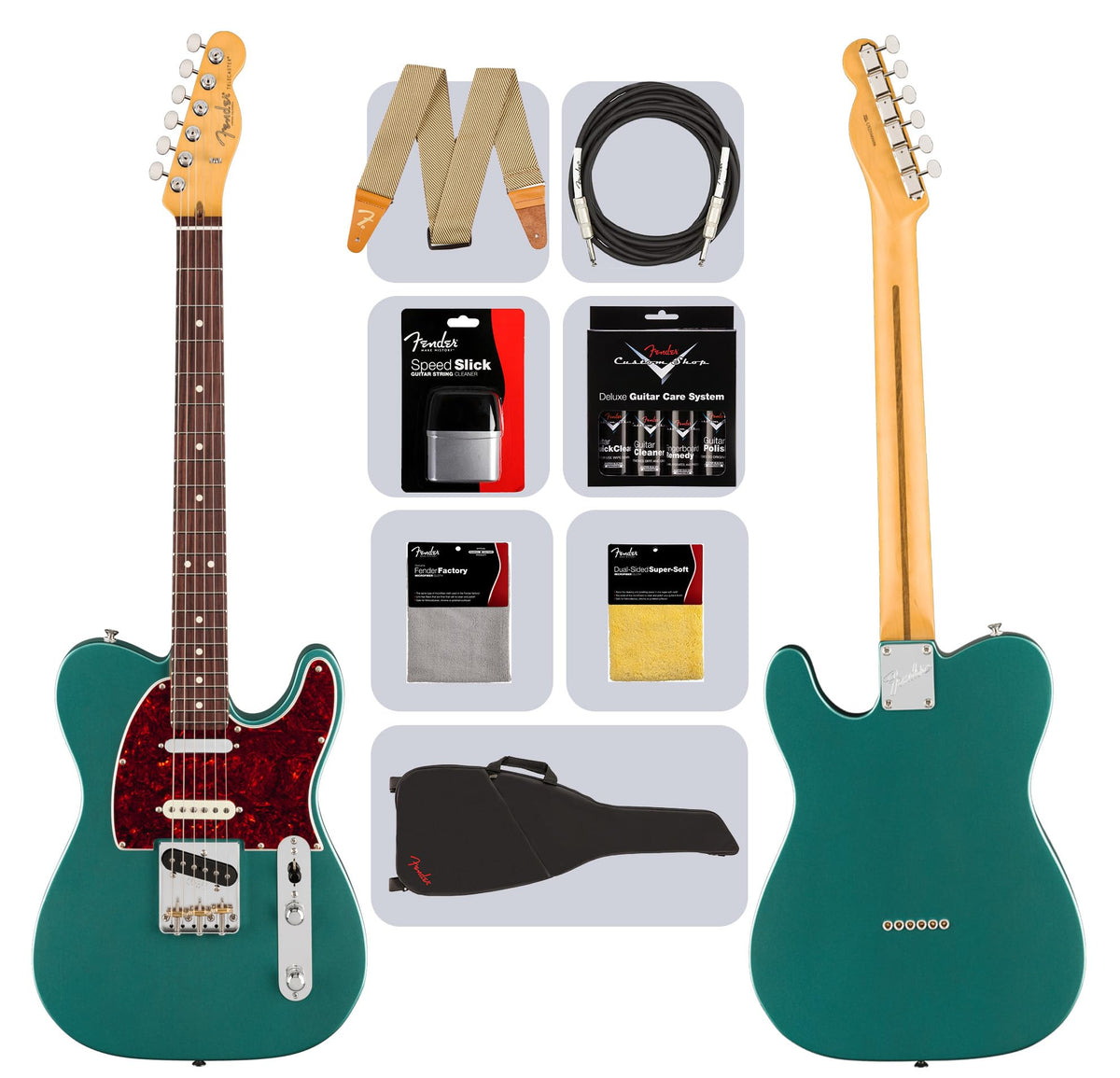Fender American Professional Classic Hotshot Telecaster - Faded Sherwood Green Metallic w/ Cleaning Kit