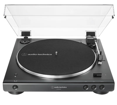 Audio-Technica AT-LP60XBT Fully Automatic Wireless Belt-Drive Turntable - Black w/ Cleaning Kit