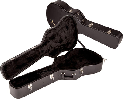 Fender Flat-Top Dreadnought Acoustic Guitar Case - Black w/ Strap