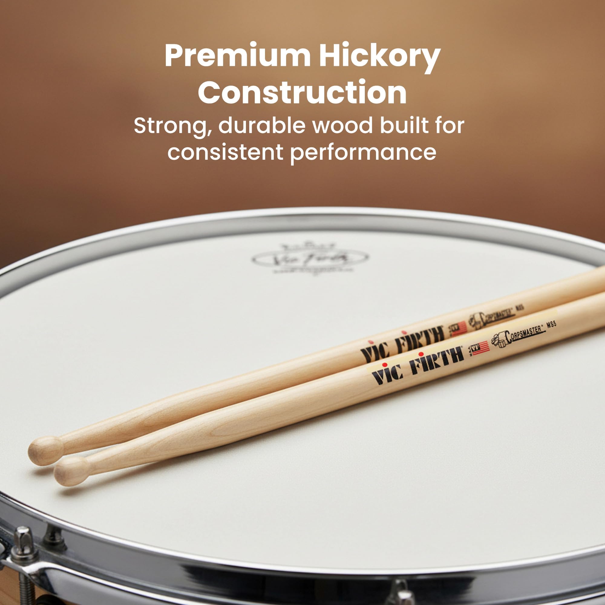 Vic Firth Corpsmaster Snare MS5 Drumsticks - 6 Pack