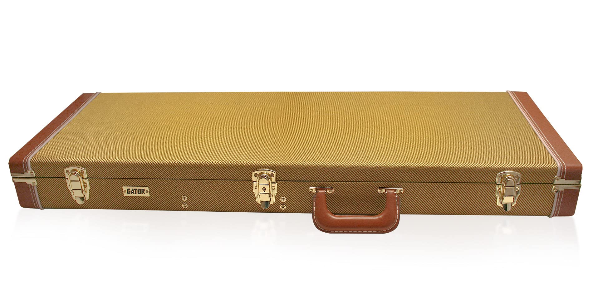 Gator GW-ELECTRIC Deluxe Wood Case for Electric Guitars - Tweed w/ Strap