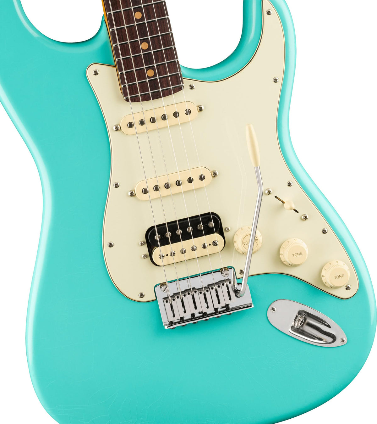Fender American Ultra Luxe Vintage '60s Stratocaster HSS - Sea Foam Green w/ Guitar Cleaning Kit