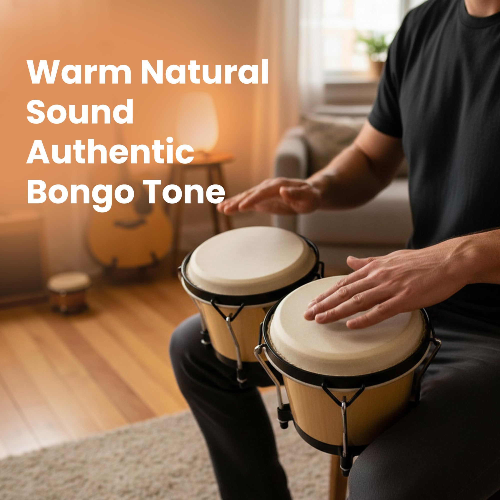 Gearlux Tunable Bongos - Natural