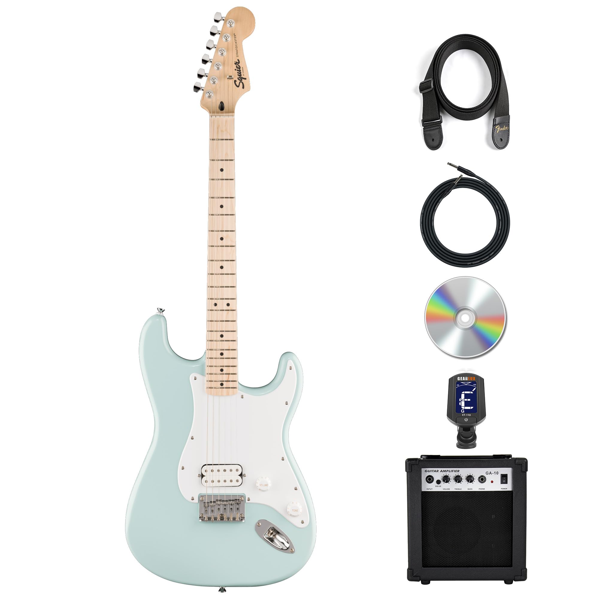 Fender Squier Sonic Stratocaster HT H - Sonic Blue w/ Amplifier