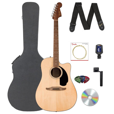 Fender California Standard Redondo CE Dreadnought Acoustic-Electric Guitar - Natural w/ Case