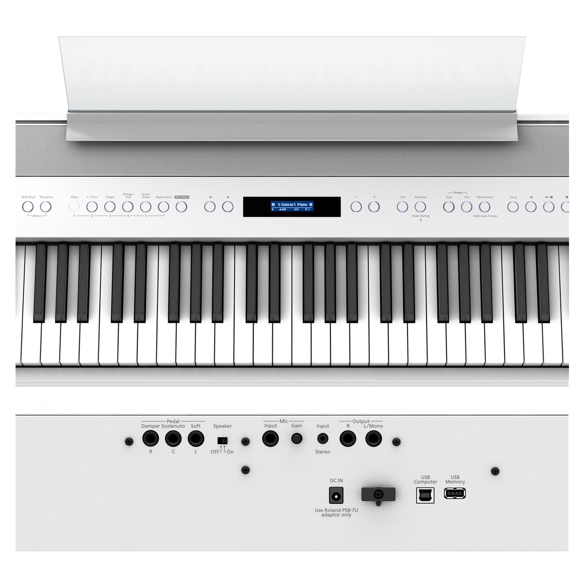 Roland FP-60X 88-Key Digital Piano - White w/ Sustain Pedal