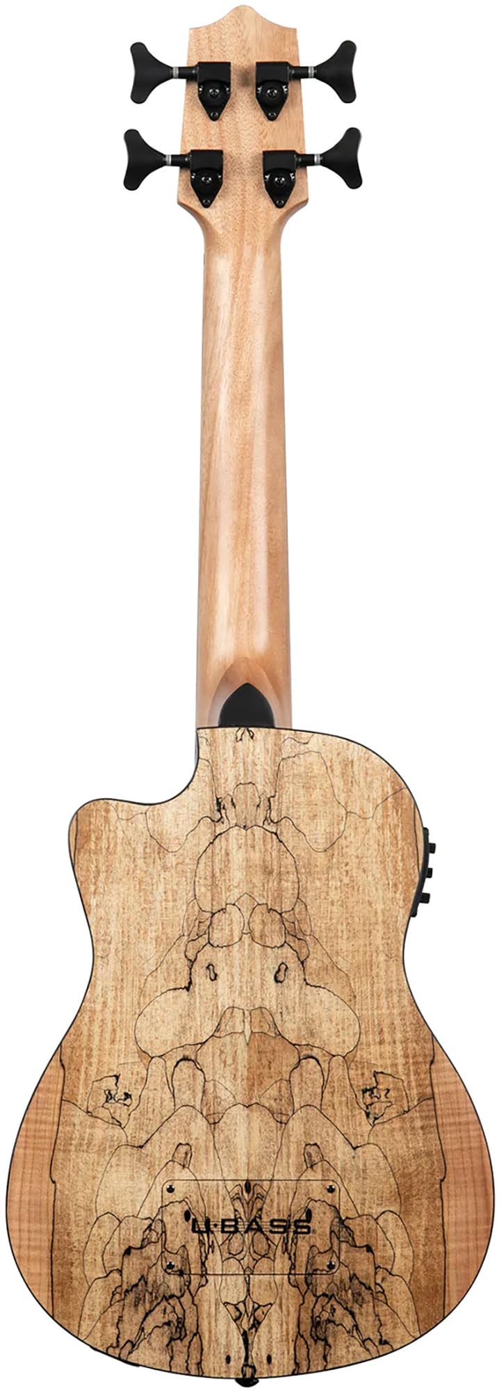 Kala UBASS-SP-MAPL-FS Spalted Maple Acoustic-Electric U-Bass Ukulele Bass w/ Case